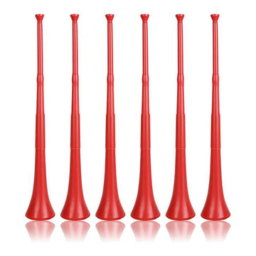 Vuvuzela - South African Style Collapsible Horn, Red (Pack Of 6)