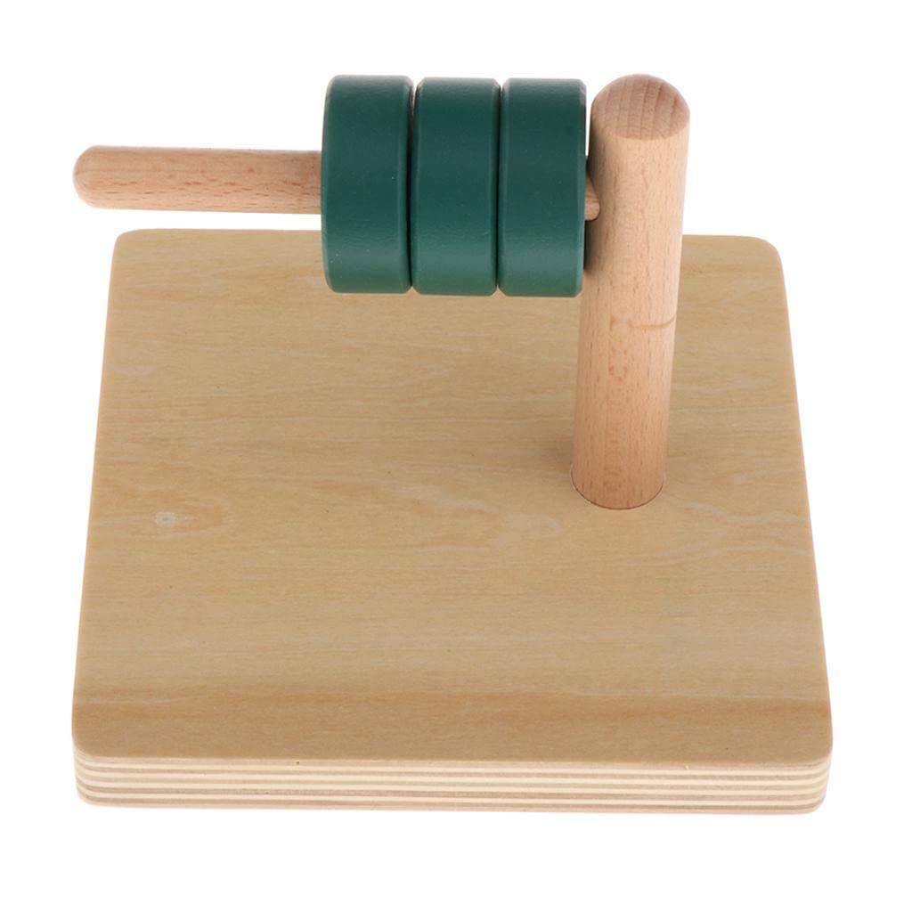 Bnf Funny Wood Montessori Discs Geometry Toys For Kids Math Handcrafted Green