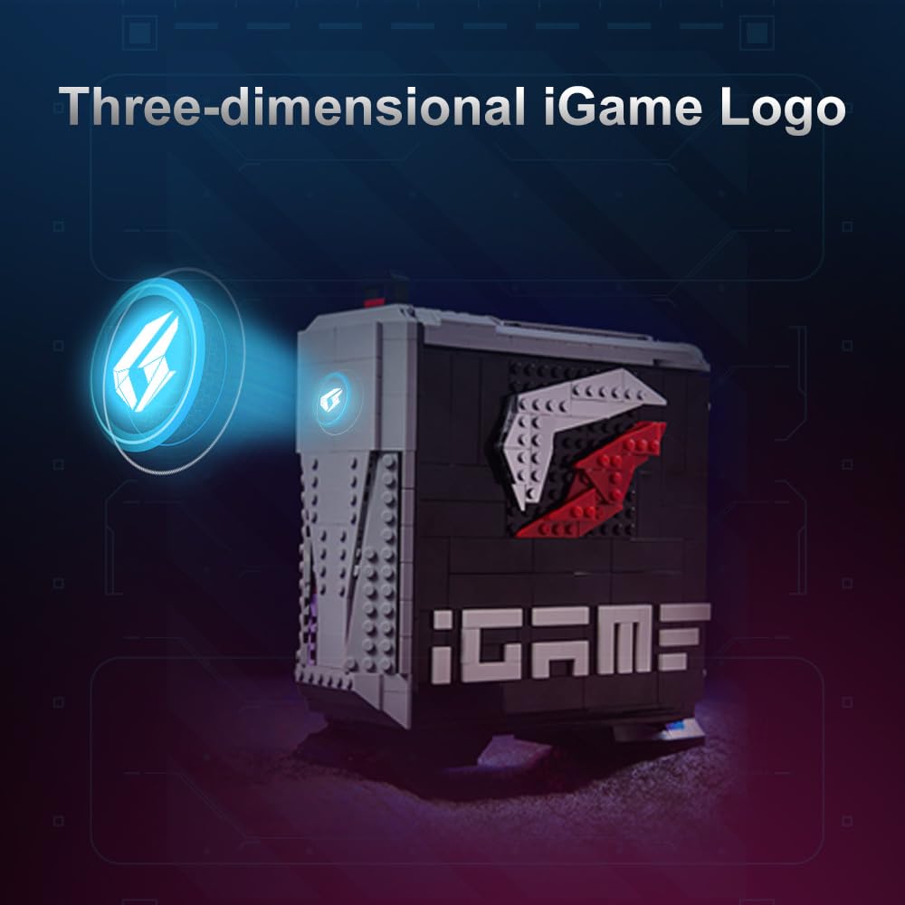 BRICKKK Technic Clamping Building Blocks Set PC Desktop Computer Building Set for mature-themed  PC Desktop Computer Building Kit  Creative Collectible Build-and-Display Model for Home or Office