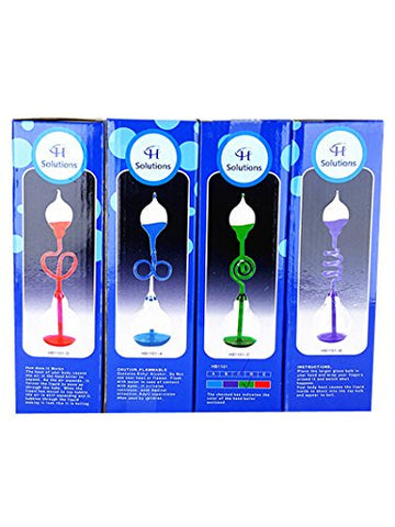 Colorful Office Thinking Hand Boiler, Glass Science Energy Transfer, Children Science Experiment, Love Birds Color Meter Hand Boiler, 2 Pcs (Blue&Purple) By C&H®