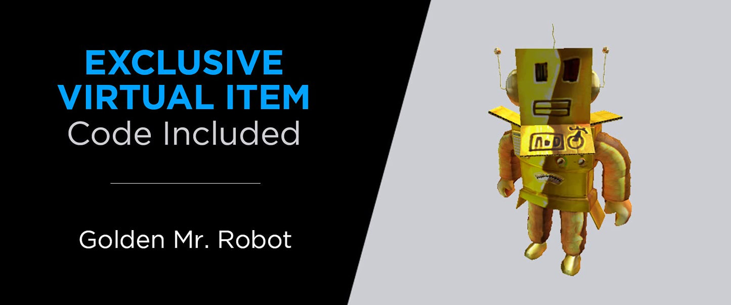 Roblox Action Collection - 15Th Anniversary Roblox Icons Gold Collector'S Set [Includes Exclusive Virtual Item]