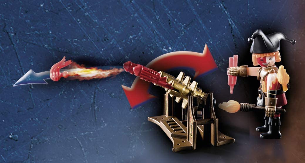 Playmobil 70228 Novelmore Knights Burnham Raiders Fire Master with Rocket Launcher  for Children from 4-10 Years