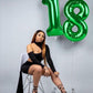 Dark Green 9 Balloon Number 40 Inch, Large Foil Mylar Balloons Decorations For 9 19 90 Birthday Party, Engagement, Wedding, Anni