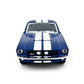 KiNSMART 1967 Ford Shelby Mustang GT500 Die Cast Model Toy Car, Blue, 1:38 Scale, Pullback Action