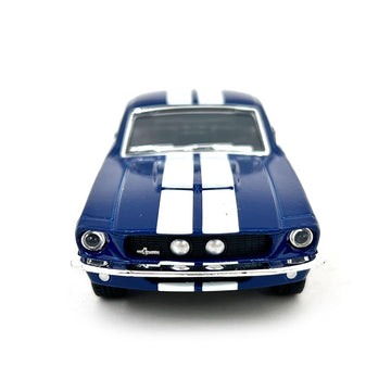 KiNSMART 1967 Ford Shelby Mustang GT500 Die Cast Model Toy Car, Blue, 1:38 Scale, Pullback Action