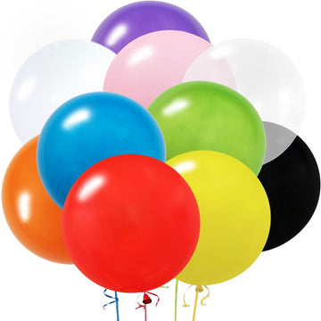 15Pcs Latex Big Balloons 24 Inch Assorted Large Balloons Giant Balloons For Wedding Baby Shower Valentine'S Day Birthday Party Decorations