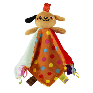 Inchant Taggie Taggy Baby Security Blanket With Tags Toddler Comforter Blanket Stuffed Animal Plush Toy Brown Dog