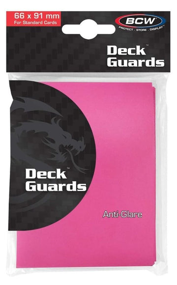 Bcw Pink Double Matte Deck Guards Holder With 50 Sleeves