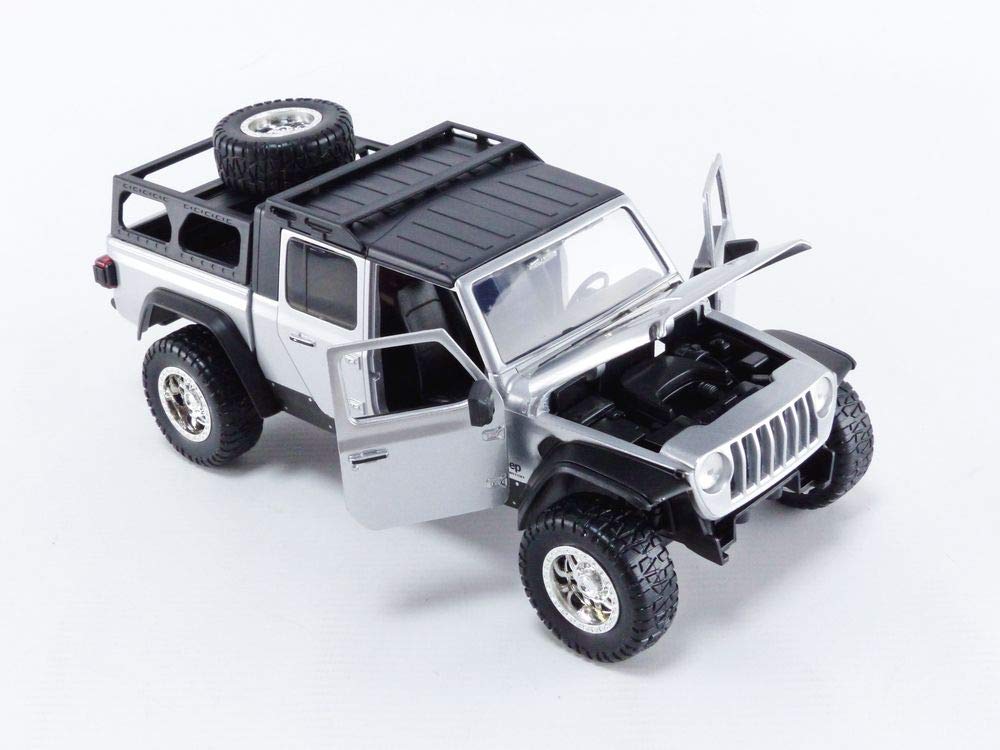 Fast & Furious F9 1:24 2020 Jeep Gladiator Die-Cast Car, Toys For Kids And Adults,Silver