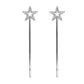 MOFALA 2PCS Star Wand  Children's Creative Handheld Pentagram Plastic Magic Wand  Role-Playing Enlightenment Toys  Educational and Creative Performance Props (Silvery)