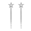 MOFALA 2PCS Star Wand  Children's Creative Handheld Pentagram Plastic Magic Wand  Role-Playing Enlightenment Toys  Educational and Creative Performance Props (Silvery)