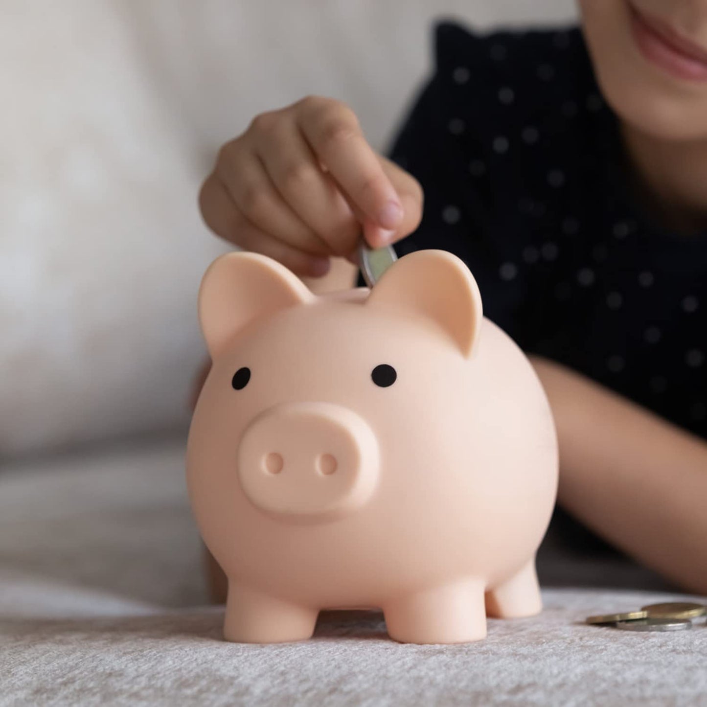 Pjdrllc Large Piggy Bank, Unbreakable Plastic Money Bank, Coin Bank For Girls And Boys, Large Size Piggy Banks, Practical Gifts