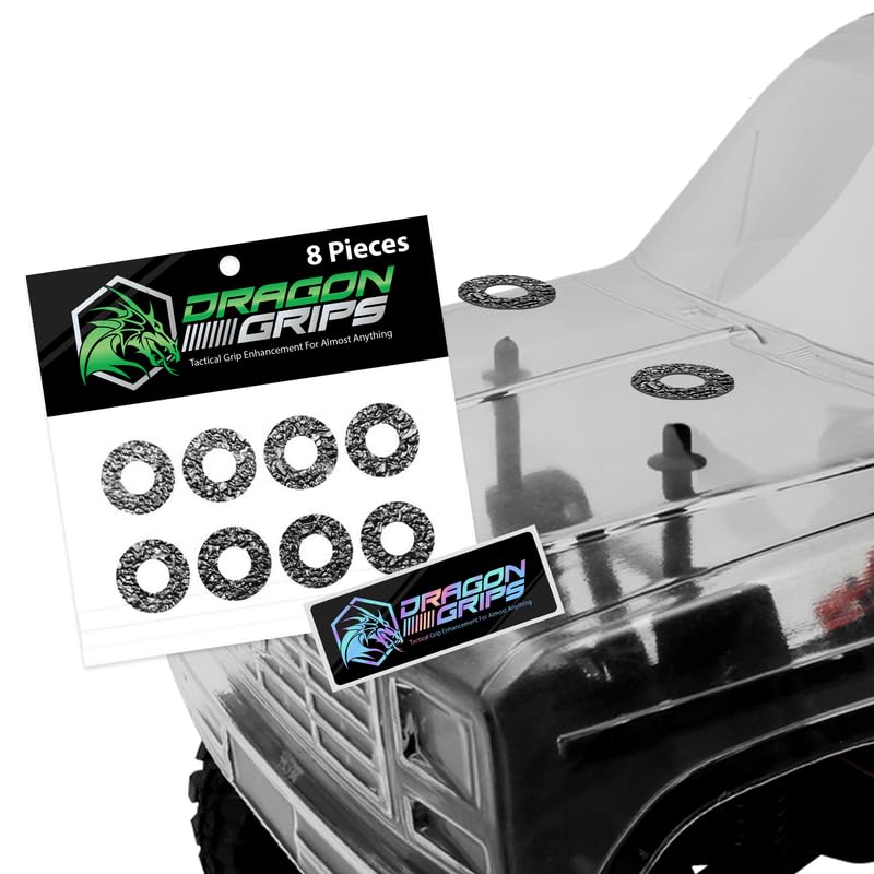 RC Body Mounts Protection Kit, 8 Pcs Small Black PVC RC Body Clips Washers, Protect Body & Mounting During Impact, RC Car Body C