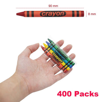 Lucky Art Crayons Bulk 4 Packs Crayon For Kids Non-Toxic Crayon Party Favors (Standard, 400 Sets (1600 Counts))