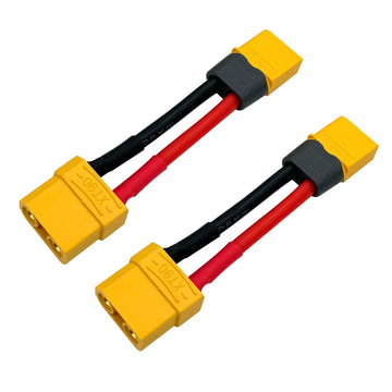 2Pairs XT60H XT60 to XT90 Female Male Adapter with 12AWG 5CM Gauge Wire RC Lipo Battery Connectors Converter Adapter