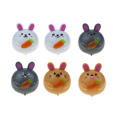 Ai-Fun 6Pcs Easter Pull Back Cars Bunny Cars Rabbit Fun Toy Vehicles For Easter Party Favors Animal Car Toddler Toys For Kids 3-
