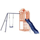 vidaXL Outdoor Playset - Solid Douglas Wood Construction for Durability, Features Climbing Frame, Wave Slide & Swing Set - Fun S