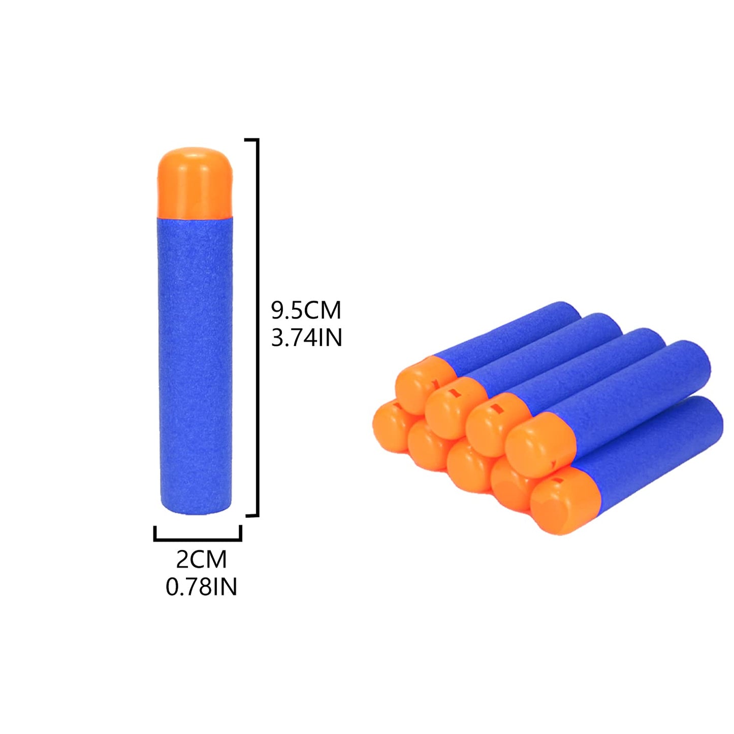 Tormen Mega Darts Refill Pack Compatible For Nerf Mega Series, Blue 36Pcs
