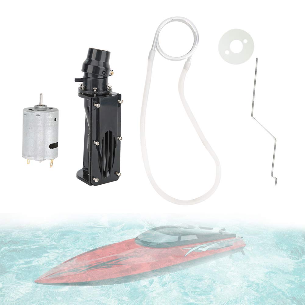 Dilwe RC Boat Pump, RC 380 Motor Water Jet Pump Propeller Fit for Boat Model(Black)