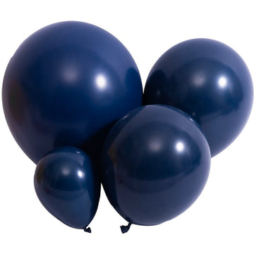 Decgol Navy Blue Balloons 100Pcs Dark Blue Latex Party Balloons Different Sizes 18 12 10 5 Inch Night Blue Balloon Garland For B