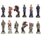 Ptc Civil War Solider Themed Chess Set With Glass Board, Multicolor