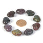 Natural Multi-Color Indian Agate Gemstone Healing Crystal 1 Inch Mini Puffy Heart Pocket Stone Iron Gift Box (Pack Of 10)