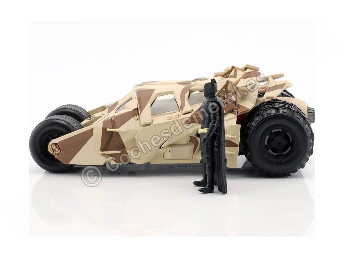 Jada Toys 1: 24 Scale The Dark Knight Batmobile Die-Cast Vehicle With Batman Figure, Multicolor