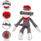 Plushland Adorable Sock Monkey, The Original Traditional Hand Knitted Stuffed Animal Toy Gift-For Kids, Babies, Teens, Girls And Boys Baby Doll Present Puppet 20 Inches (New Brown)