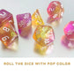 Vvpesca Orange Glitter Dnd Dice Set Of 7 - Polyhedral Dice Set For D&D, Dungeons And Dragons, Role Playing Games, Mtg, Coc, Rpgs
