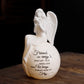 Ceramic Angel Lighted Up Collectible Figurines Best Friendship Gift Sitting Angel Hold Dove On Hand With Essential Quote Night L