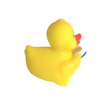 Ducky City 3' Reading Rubber Duck [Floats Upright] - Baby Safe Bathtub Bathing Toy