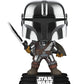 Pop Funko Star Wars Mandalorian With Darksaber (Chrome & Glow In The Dark), Exclusive