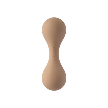 Mushie Silicone Baby Shaker Rattle Toy | Ages 3+ Months (Natural)