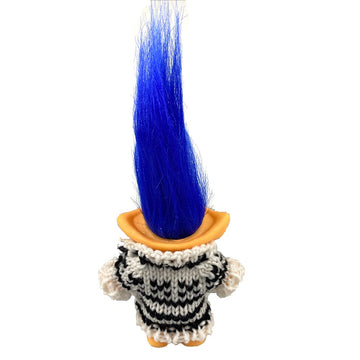 Lucky Troll Dolls,Cute Vintage Troll Dolls Chromatic Adorable For Collections, School Project, Arts And Crafts, Party Favors With Wool Clothes. (White+Black)