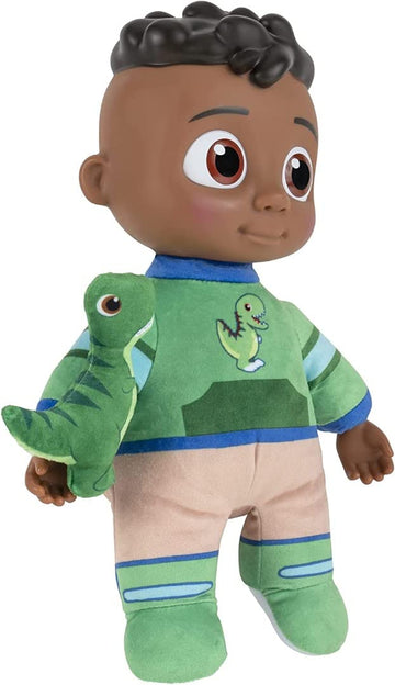 Cocomelon Official My Friend Cody With Dinosaur Plush - Plays ‘Cody’S Special Dinosaur Day’ Song Clips - Press Tummy For Music And Phrases - Toys For Preschoolers