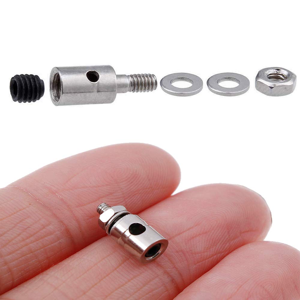 20Pcs Adjustable Pushrod Connector Linkage Stopper Dia 1.3Mm And 1.2 X 200Mm/7.8Inch Steel Z Push Rods Diy Parts For Rc Airplane