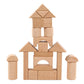 Calandis Natural Wooden Building Block Set Stacking Cubes Educational Montessori Toy