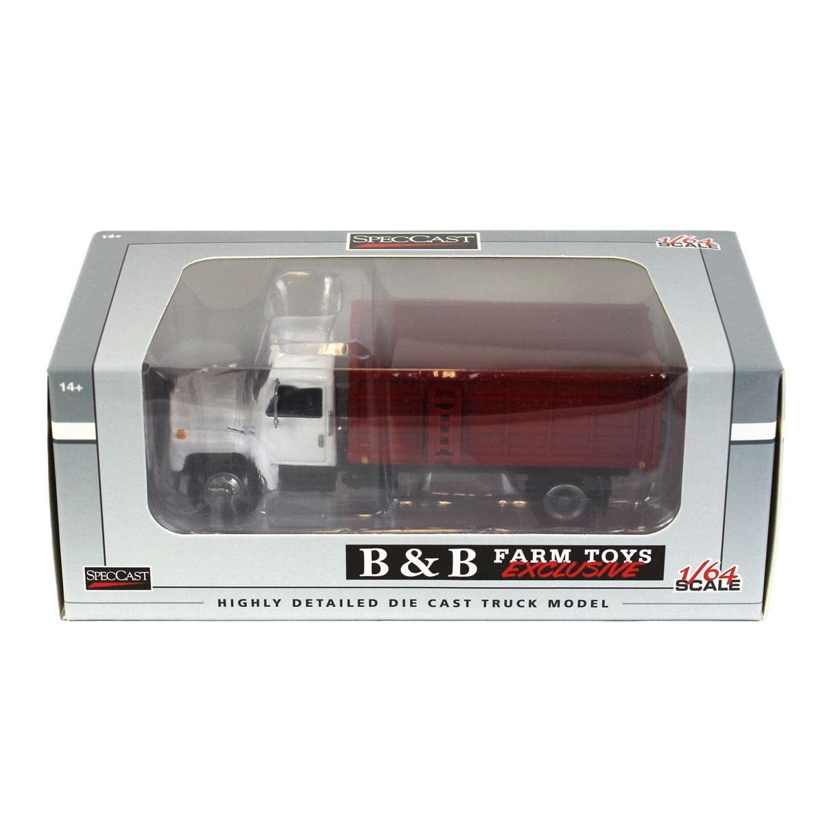 Spec Cast 1/64 White & Red 1982 International S1954 Grain Truck BAM-002