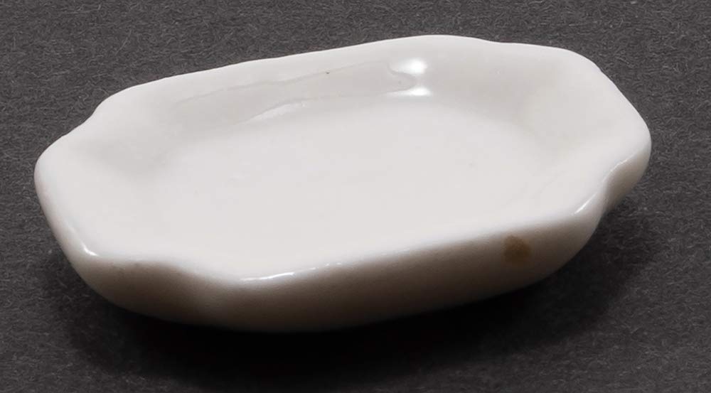 Dollhouse Miniature White Serving Platter