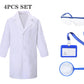 Togrop 4Pcs Doctor Scientist Lab Costume For Kids Role Play Thick White Coat Birthday Party Gift 10-12 Years
