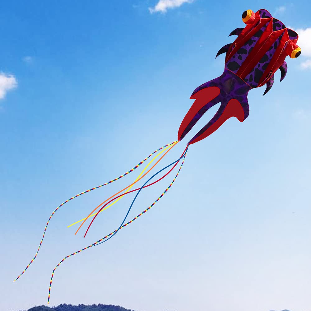 Kite Giant 3D Goldfish Frameless Soft Parafoil Kites For Kids And Adults Easy Flyer Kite For Beach Park Garden Playground With 5