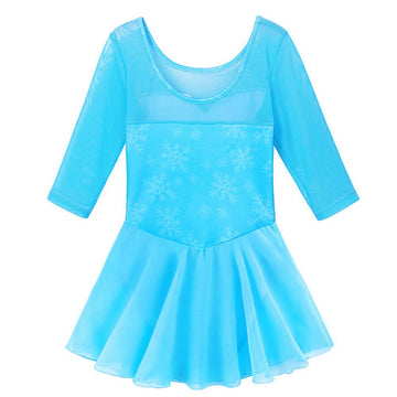 BAOHULU Toddlers Dancing Cosplay Tutu Ballet Leotard for Girls B211_SnowflakeBlue_L