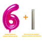 32 Inch Pink Number 6 Balloons Foil Ballon Digital Birthday Party Decoration Supplies (Pink Number 6 Balloon)