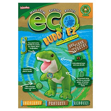 Ecobuddiez - T-Rex From Deluxebase. 14 Inch T Rex Plush Toy. Eco Friendly Child Safe Dinosaur Stuffed Animal Made From Recycled Plastic Bottles.