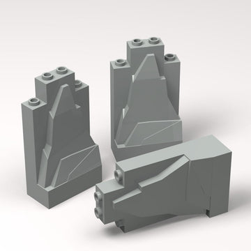 Classic Building Light Gray Rock Bulk,Rock Panel 2x4x6 30 Piece, Compatible with Lego Parts and Pieces:Panel 2x4x6 Light Gray (C