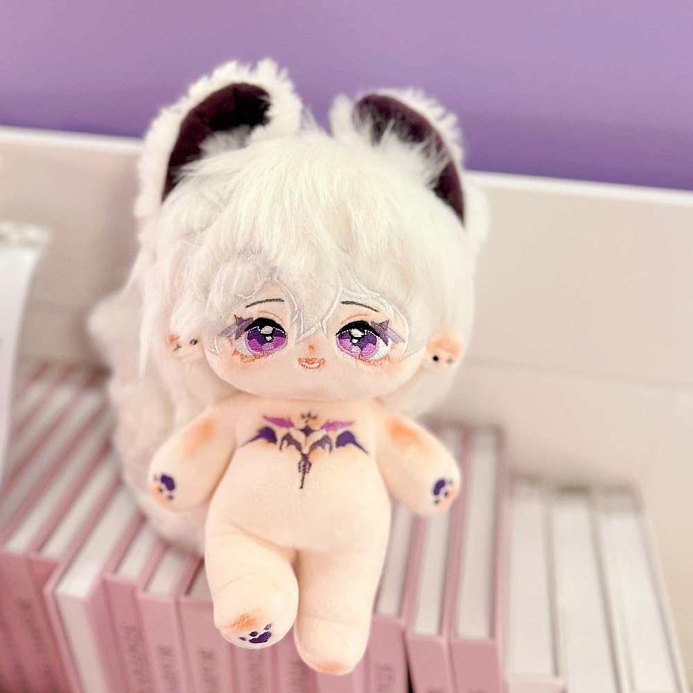 Niannyyhouse Rabbit Ears Boy Stuffed Body Tail 20Cm Plush Doll Wearable Clothing (1-With Skeleton)