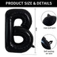 Toniful 40 Inch Large Black B Letter Balloons Jumbo Helium Balloons,Foil Mylar Big Alphabet Balloons For Birthday Party Annivers