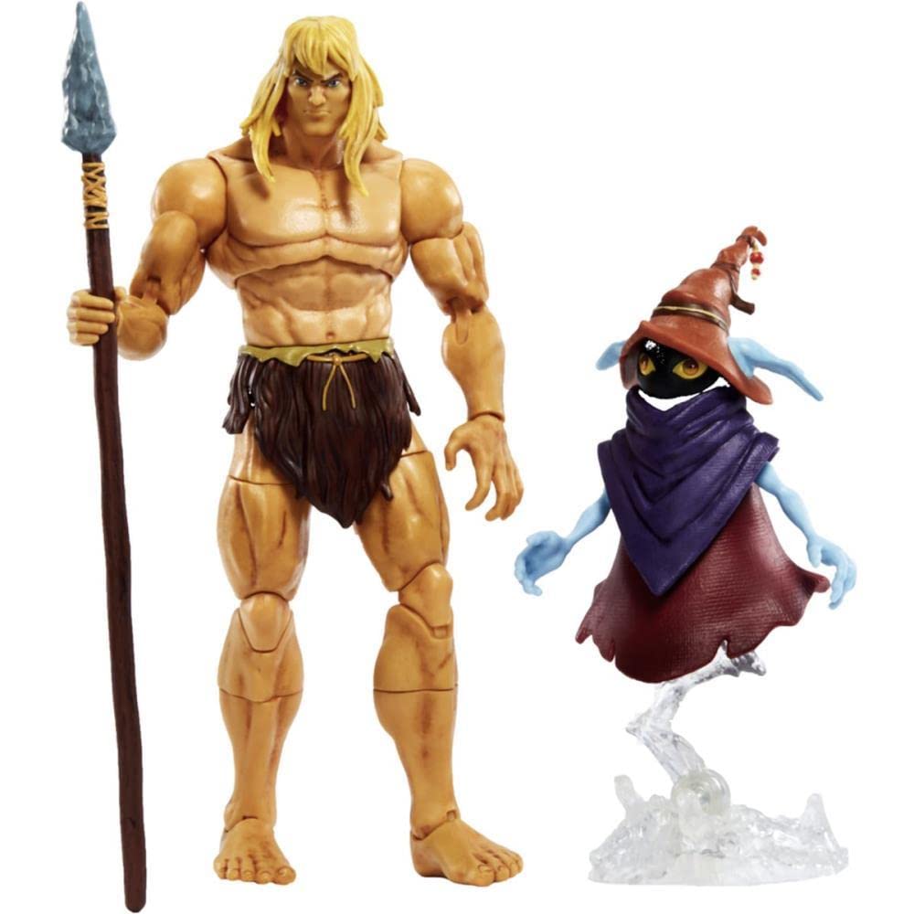 Masters of the Universe Masterverse Revelation Savage He-Man Action Figure with 30+ Articulated Joints  3   Harness & Orko Figure with Floating Base  7-inch Motu Collectible Gift