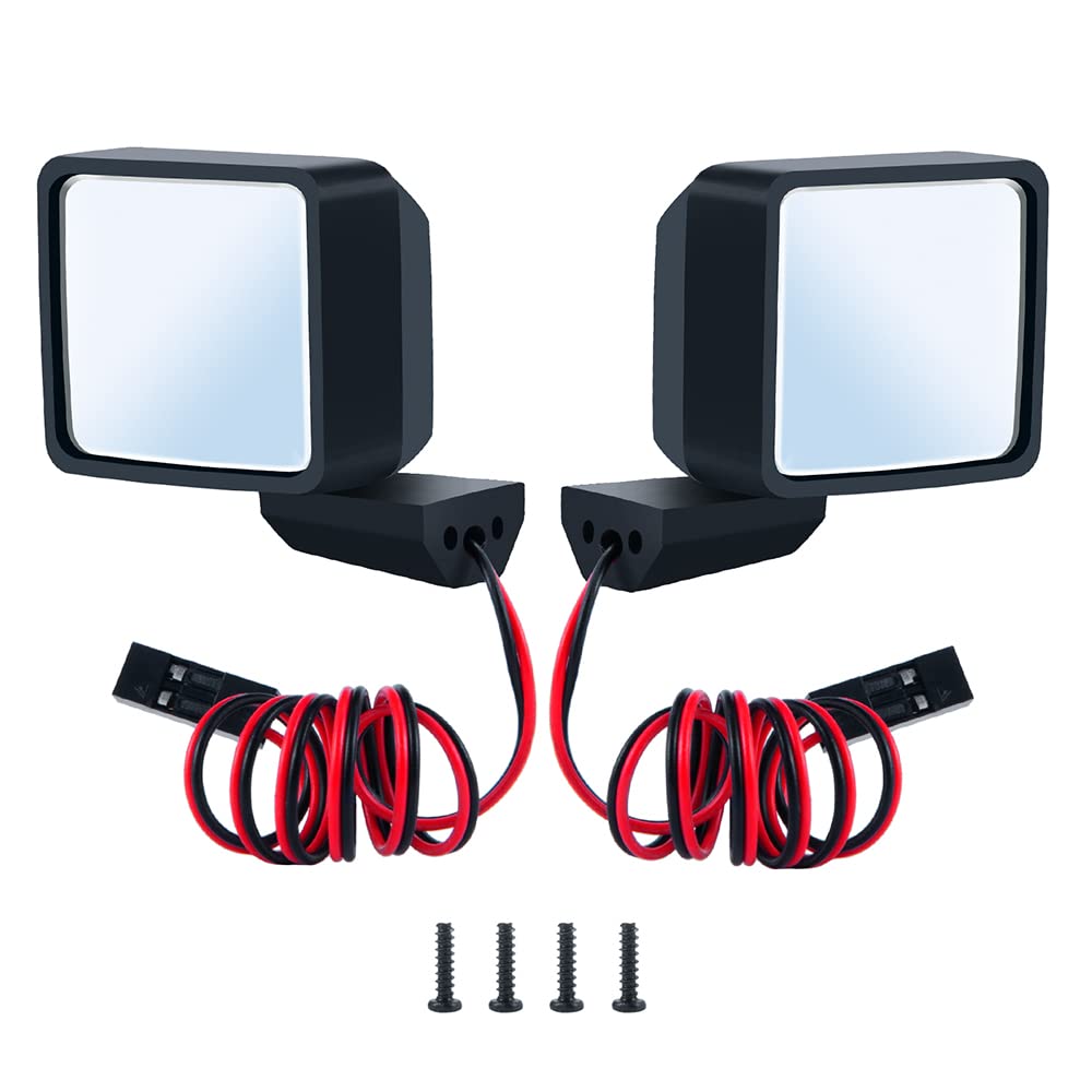 Rc Car 1/6Th Rear View Side Mirror Kit With Led Light For Axial Scx6 1/6 Rc Crawler Car Upgrades
