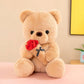 AVSHUB Teddy Bear Plush Stuffed Animal, Cute Teddy Bear with Rose, Sweet Rose Bear Gift for Your Loved One, Teddy Bear for Girlf